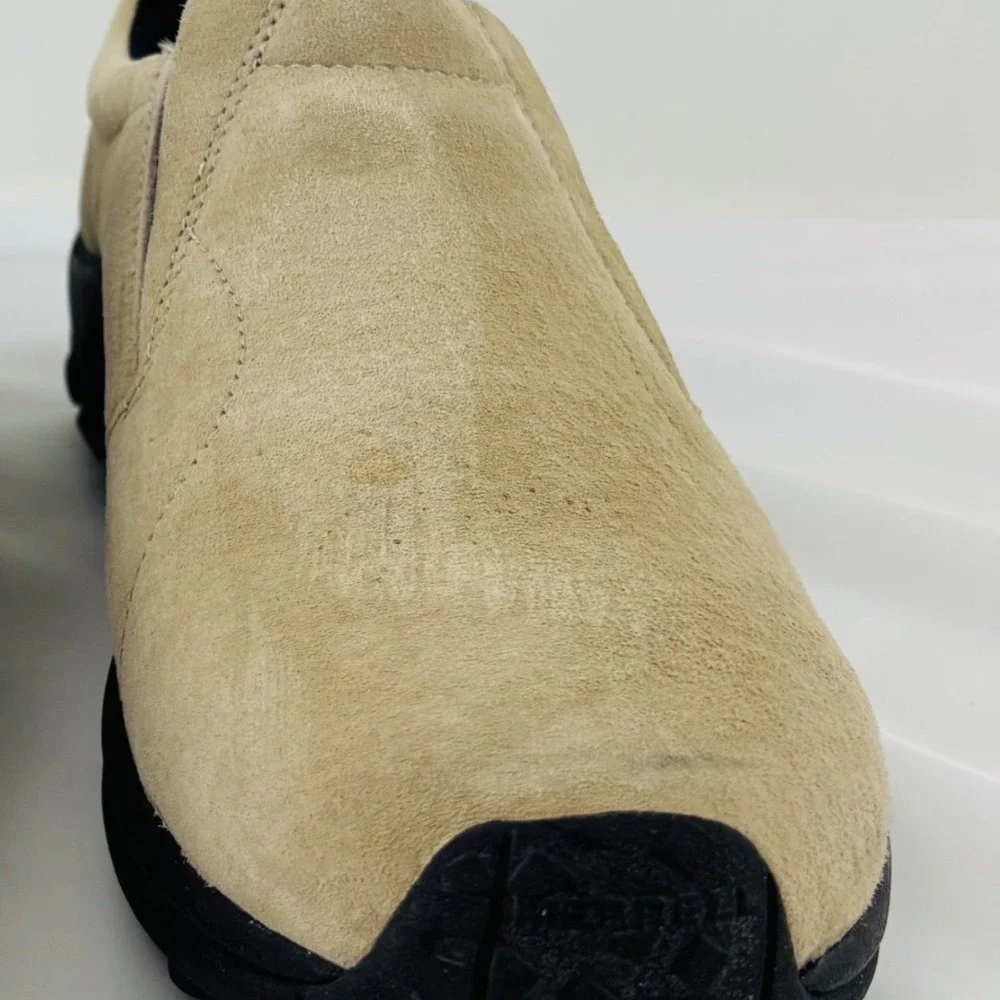 Merrell Jungle Moc Classic Taupe Suede Slip On Trail Shoes Mens Sz 11 J60801